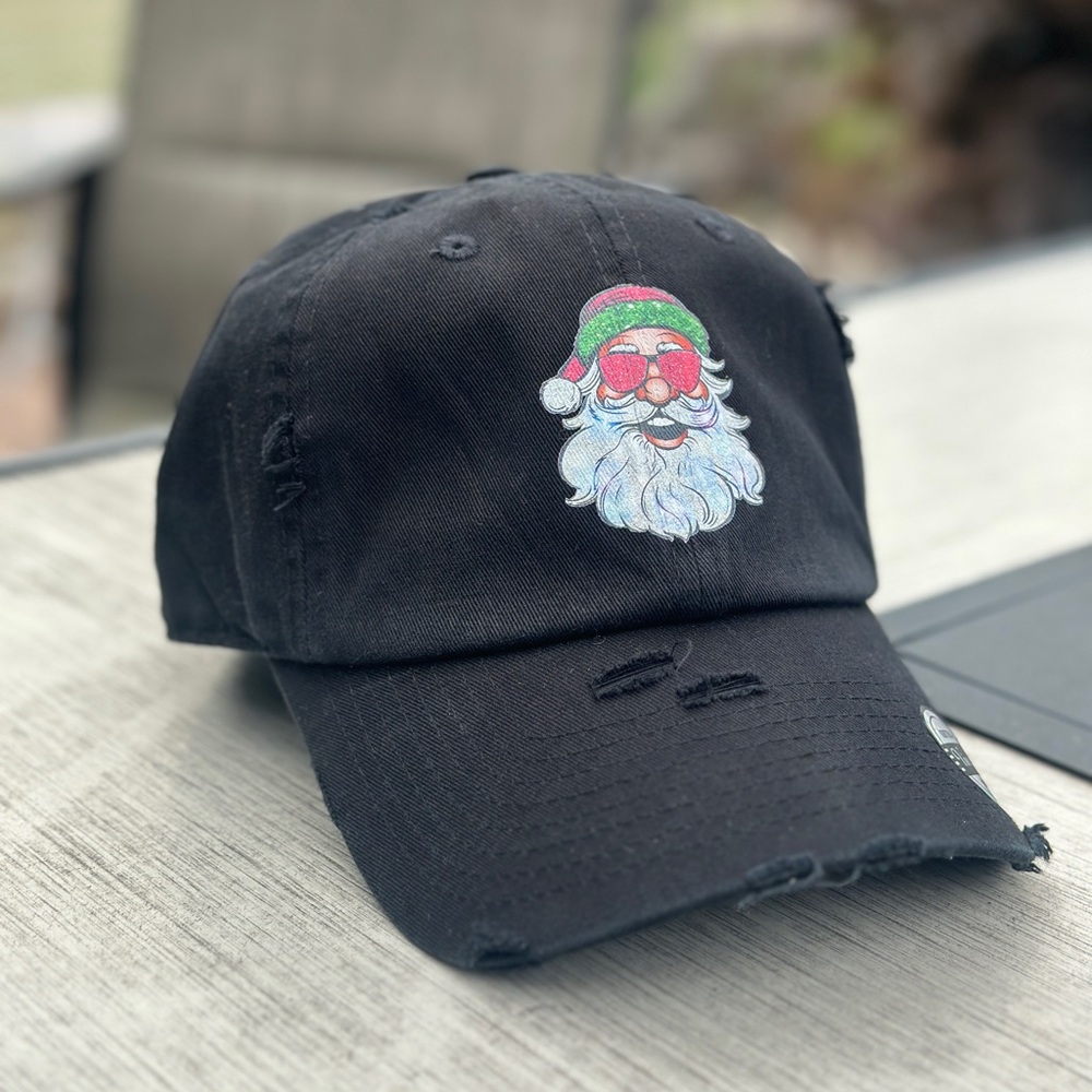 Groovy Santa Black Dad Hat
